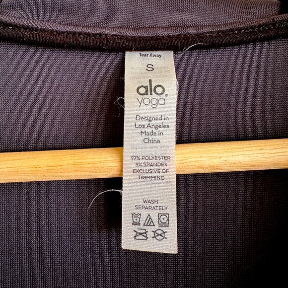 ALO Yoga Velour Glimmer Full Zip Hoodie - Women’s | Black Size S - Picture 7 of 9